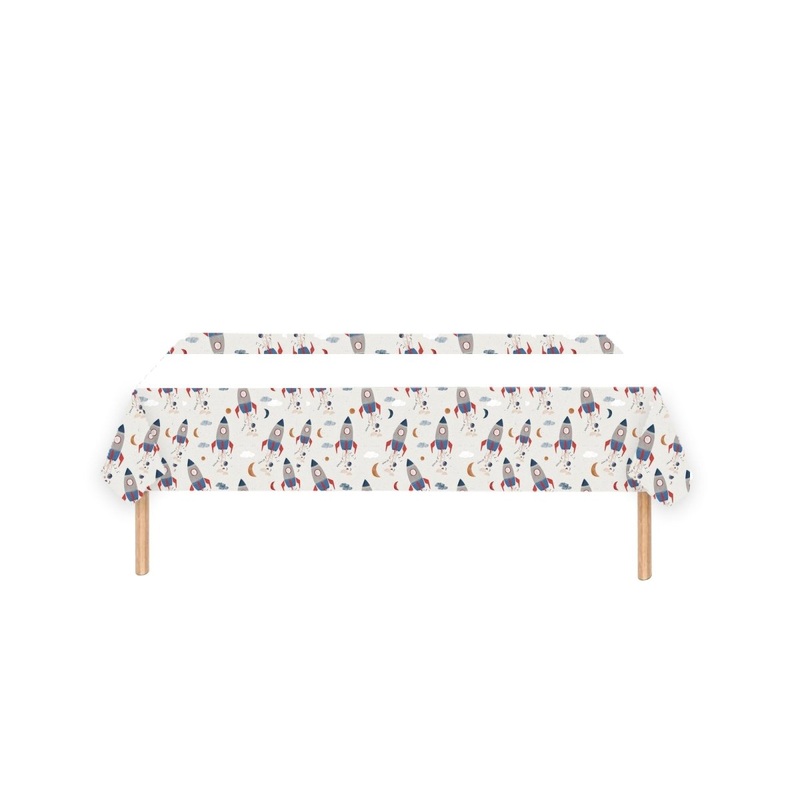 Rocket Blast Birthday Rectangular Paper Table Cover, 47 x 70 Inches, 1 Count