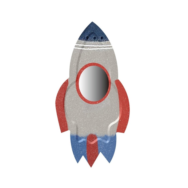 Rocket Blast Birthday Small Dessert Paper Plates, 8 Inches, 8 Count