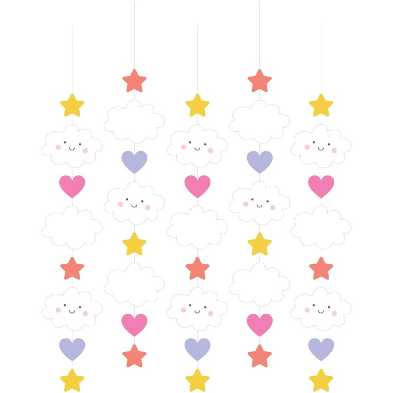 Sweet Dreams Birthday Hanging Cutouts, 5 Count