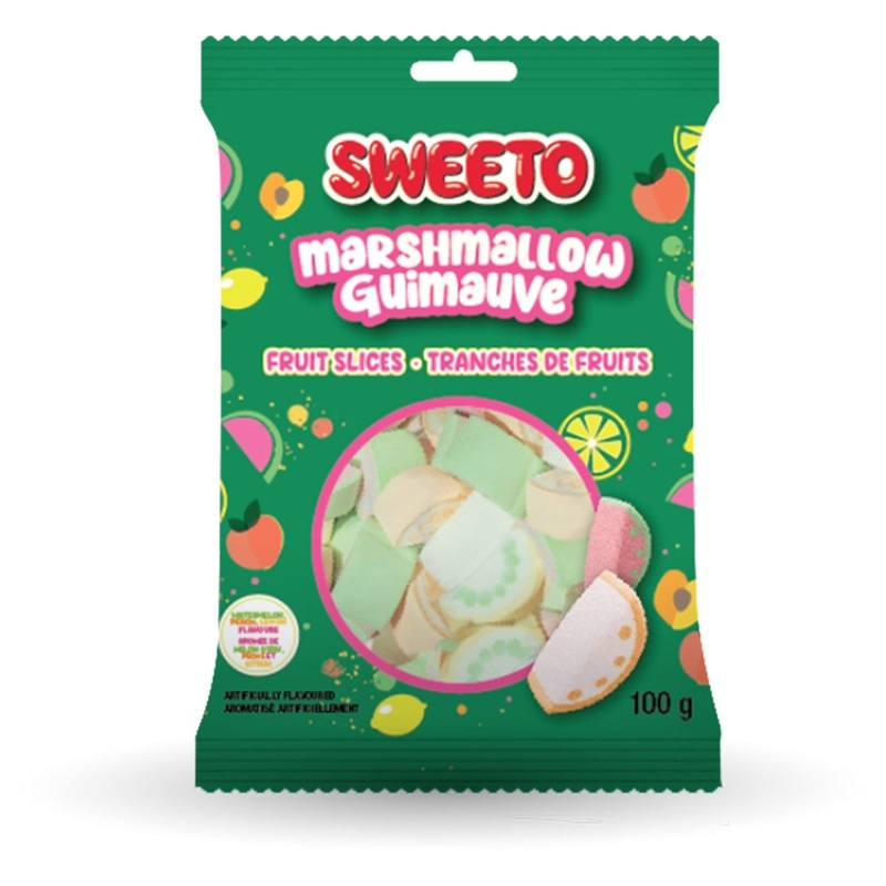 Sweeto Marshmallow Fruit Slices, 100g, 1 Count