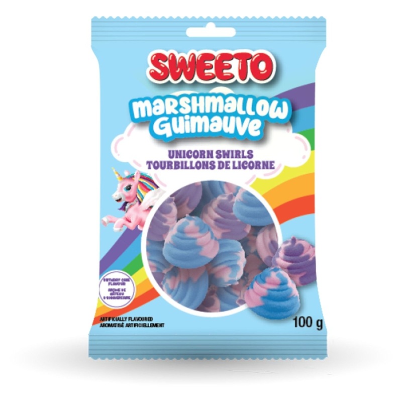 Sweeto Marshmallow Unicorn, 100g, 1 Count