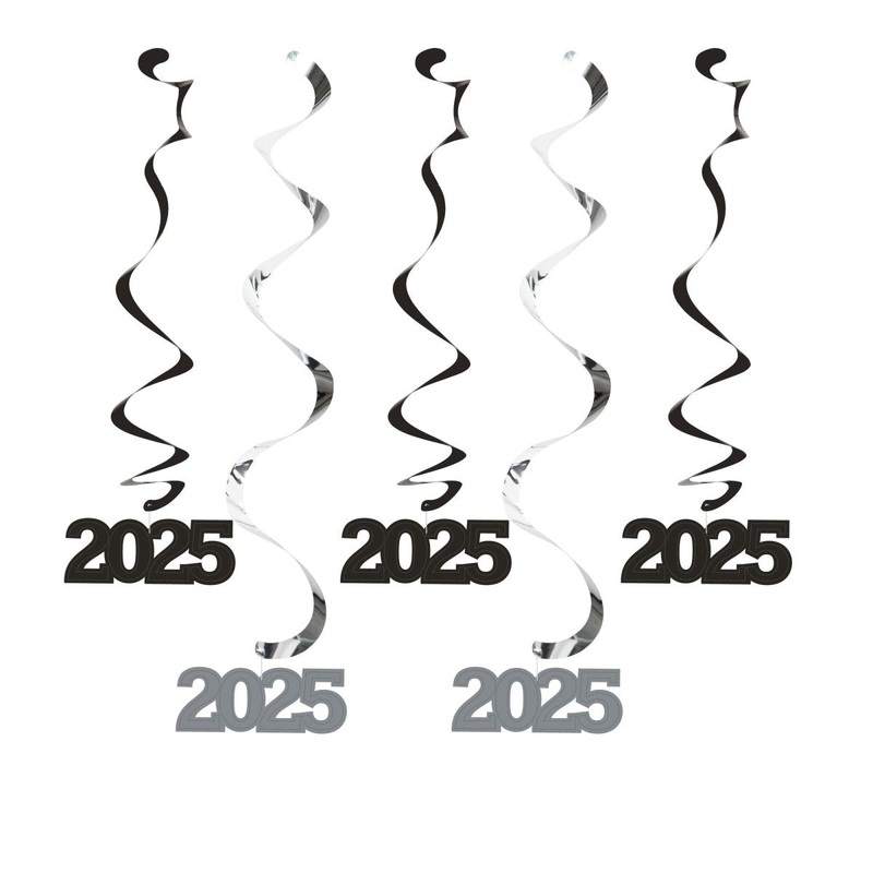 2025 Spiral Decoration Kit with Cutouts, 5 Count