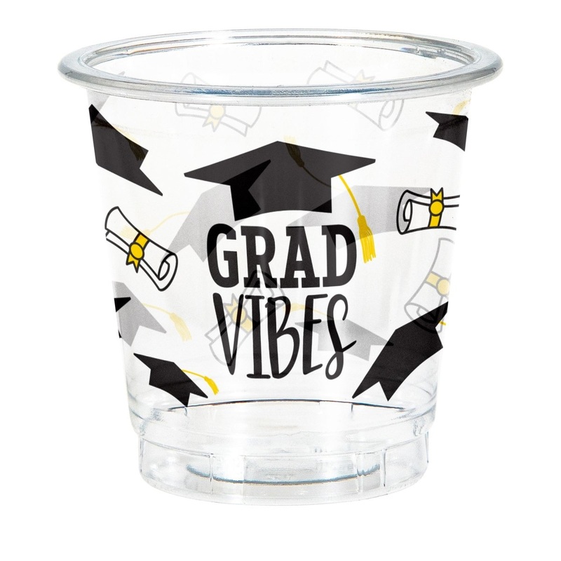 Congrats Grad Plastic Shot Glass, 2 Oz, 8 Count