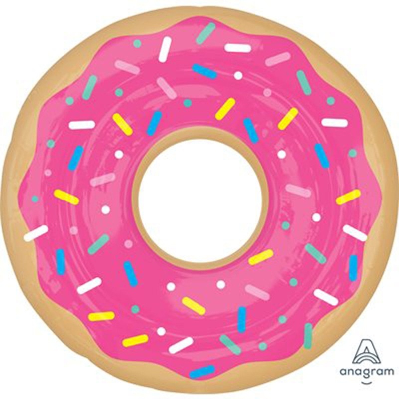 Donut Supershape Foil Balloon, 27 Inches, 1 Count