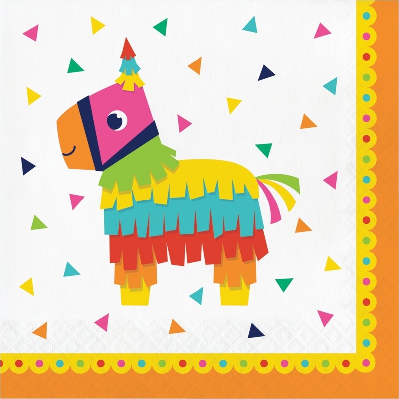 Mexican Fiesta Large Lunch Napkins, 16 Count