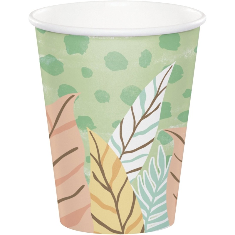 Safari Baby Paper Cups, 9 Oz, 8 Count