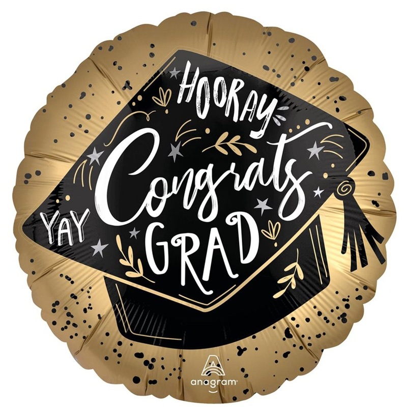 Satin Grad Achievement Supershape Foil Balloon, 28 Inches, 1 Count