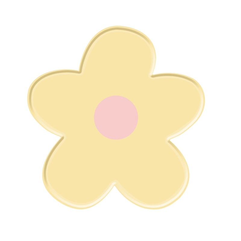 Sprinkle of Flowers Large Flower Shaped Lunch Paper Plates, 9 Inches, 8 Count