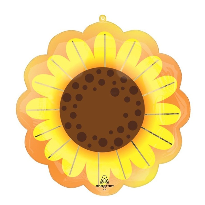 Sunflower Glow Supershape Foil Balloon, 21 Inches, 1 Count