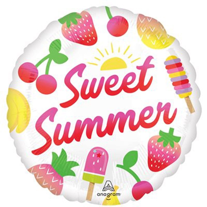 Sweet Summer Fruity Mix Foil Balloon, 18 Inches, 1 Count