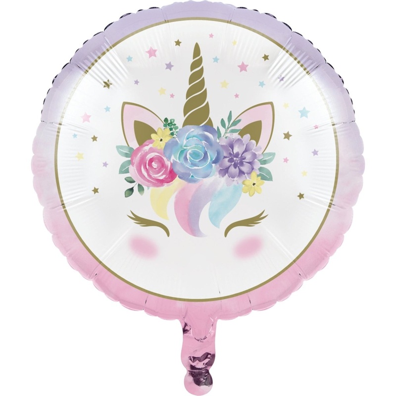 Unicorn Baby Foil Round Balloon, 18 Inches, 1 Count