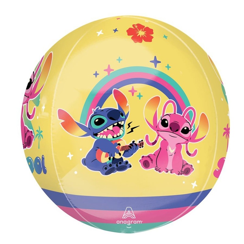 Angel Orbz Balloon, Stitch, 15 Inches, 1 Count