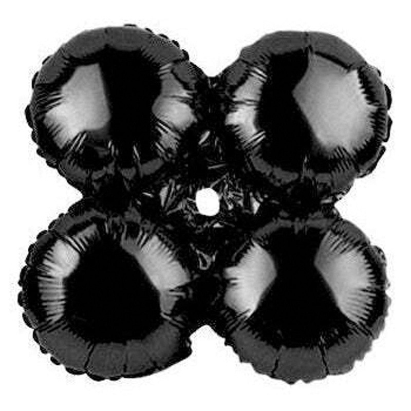 Black Bulk Quad Foil Balloon, 18 Inches, 1 Count