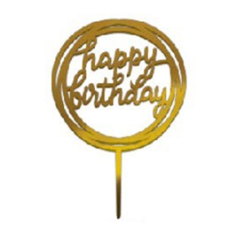 Cake Topper Happy Birthday, 7 Inches, 1 count