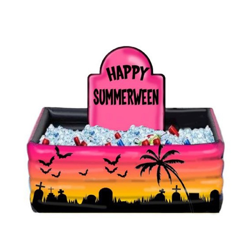 Summerween Inflatable Coffin Cooler, 21 x 39 Inches, 1 Count