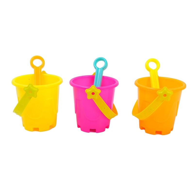 Summerween Sand Bucket Shaped Plastic Cup, Assortment, 1 Count