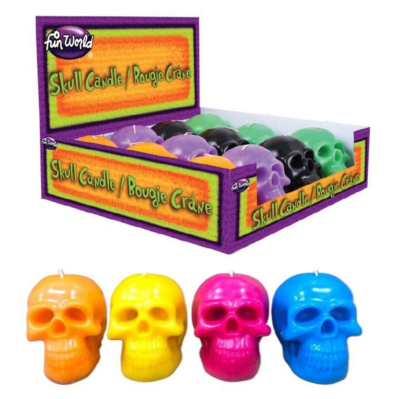Summerween Skull Candle, Assortment, 1 Count