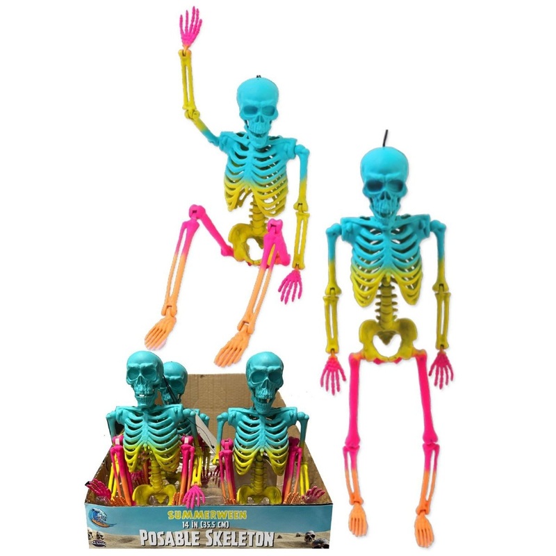 Summerween Tie-Dye Skeleton, 14 Inches, 1 Count
