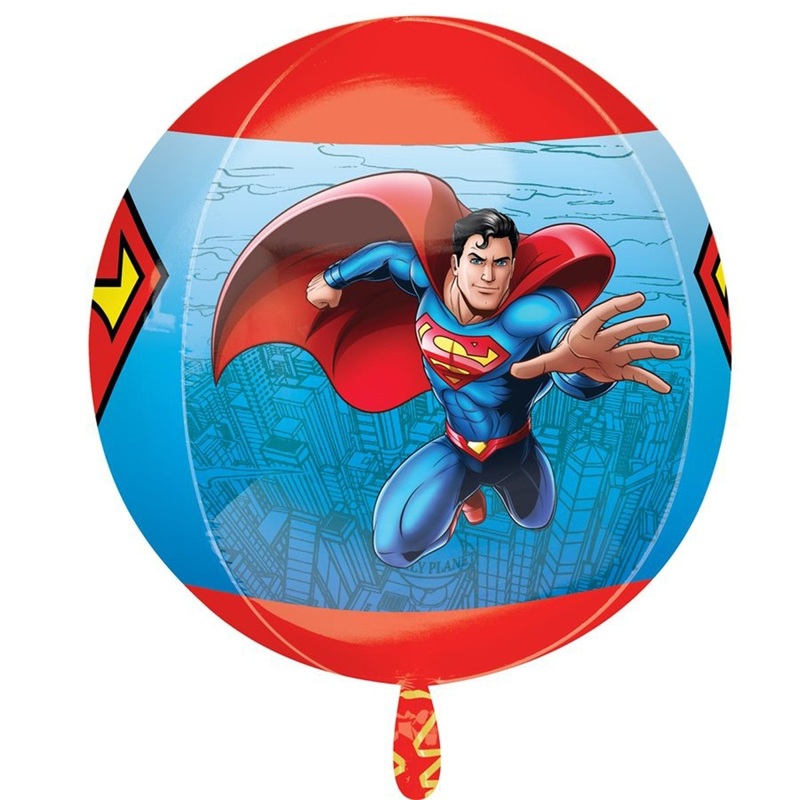 Superman Orbz Balloon, DC Comics, 15 Inches, 1 Count