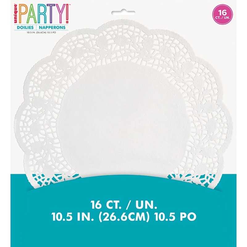 White Doilies, 10.5 Inches, 16 Count