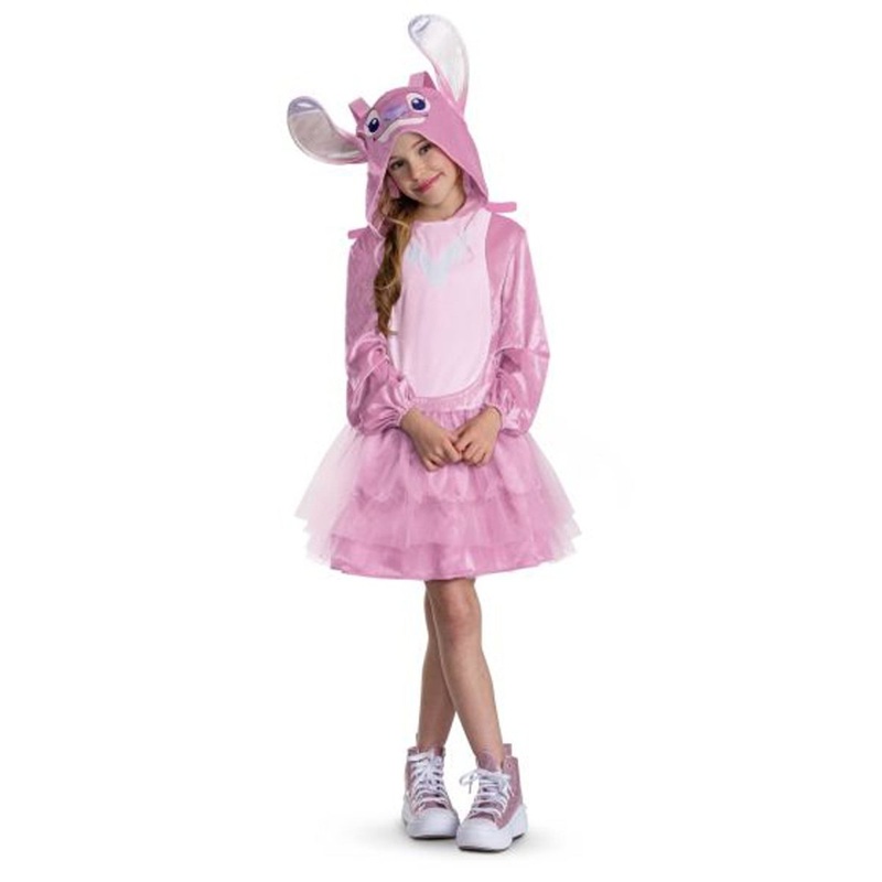 Angel Classic Dress Costume for Kids, Stitch, Hooded Dress S