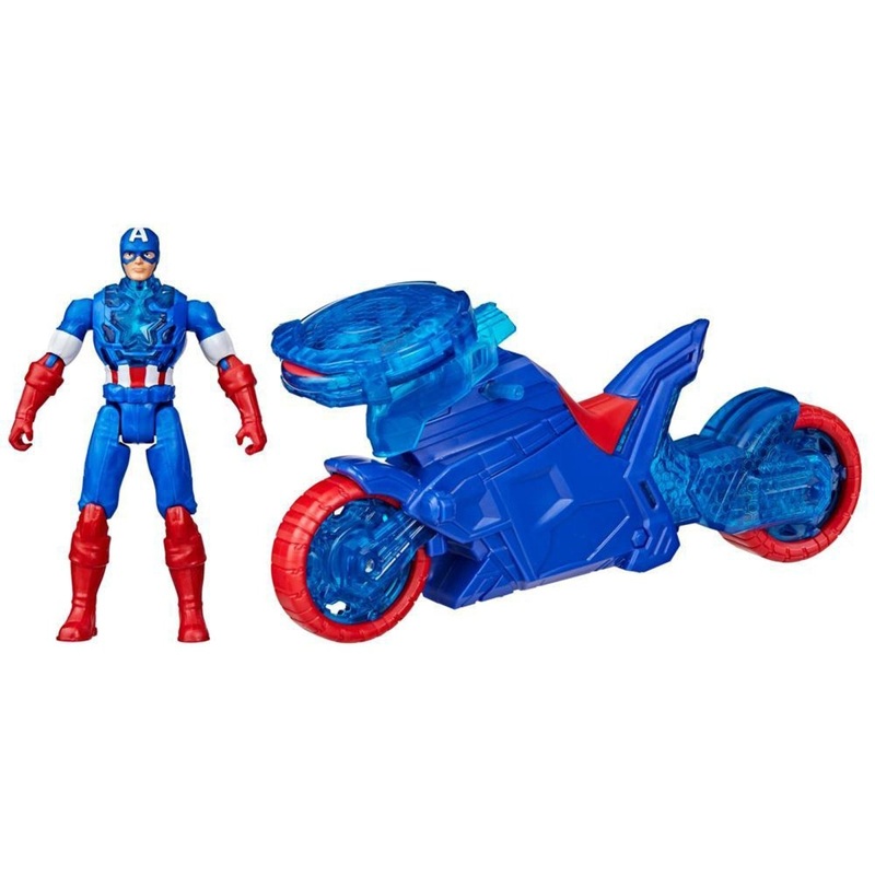 Captain America Shield-Shot Cycle Vehicle Action Figure, Avengers, 1 Count