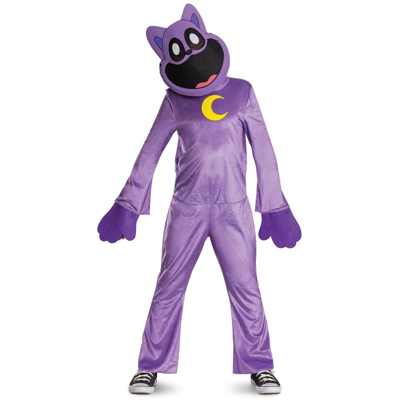 Catnap Classic Costume for Kids, Poppy Playtime, Jumpsuit with Hands and Mask S