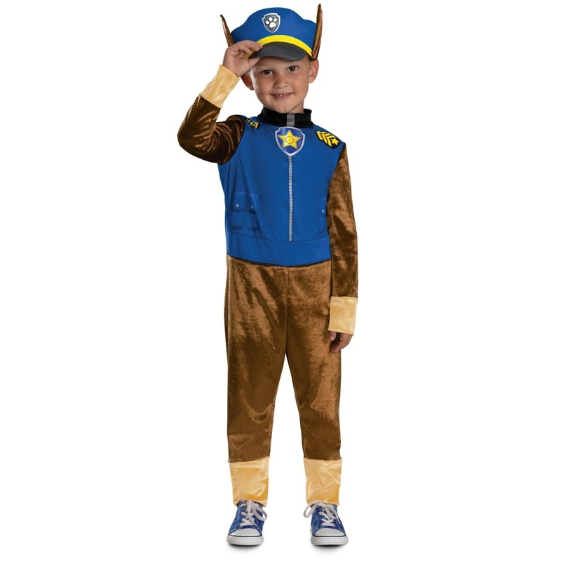 Chase Classic Costume for Toddlers, Paw Patrol, Jumpsuit with Tail and Headpiece 12-18M