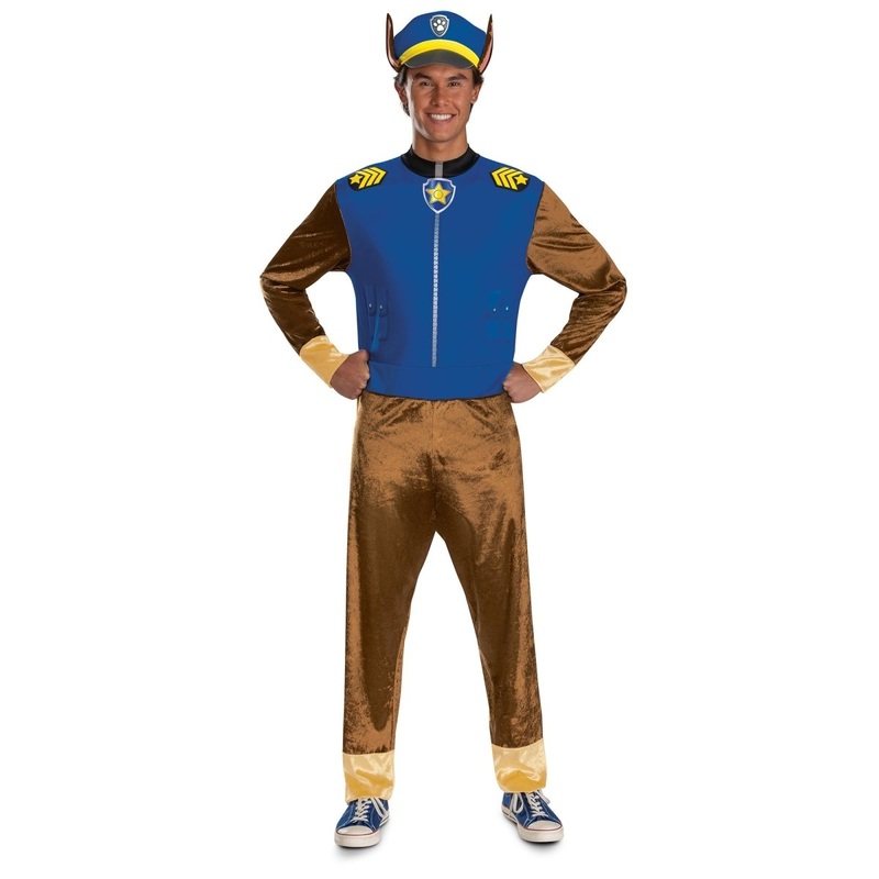 Chase Plus Size Classic Costume for Adults, Paw Patrol, Jumpsuit and headpiece 2XL