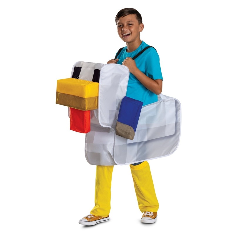 Chicken Jockey Pop Out Costume for Kids, Minecraft OS