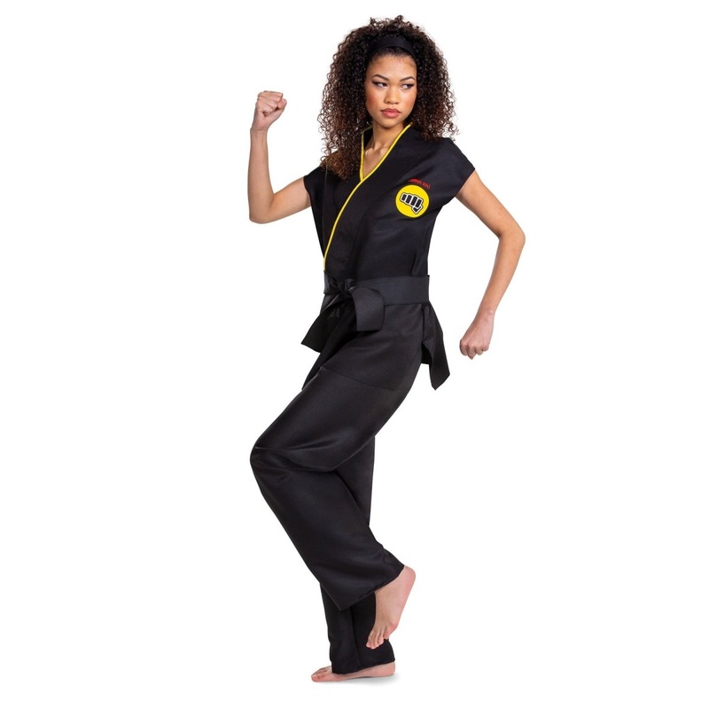 Cobra Kai Classic Costume for Adults, Top, Pants and Belt S/M
