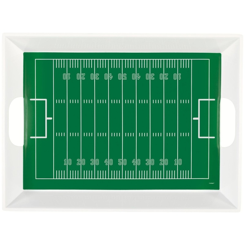 Football Plastic Serving Tray, 1 Count