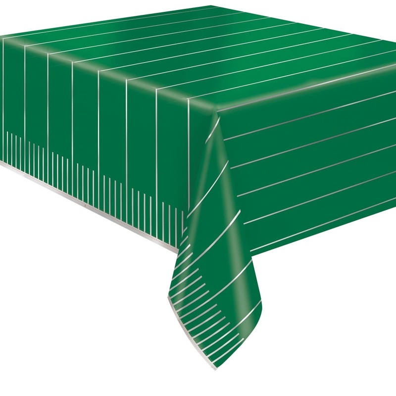 Football Rectangular Plastic Table Cover, 54 x 84 Inches, 1 Count
