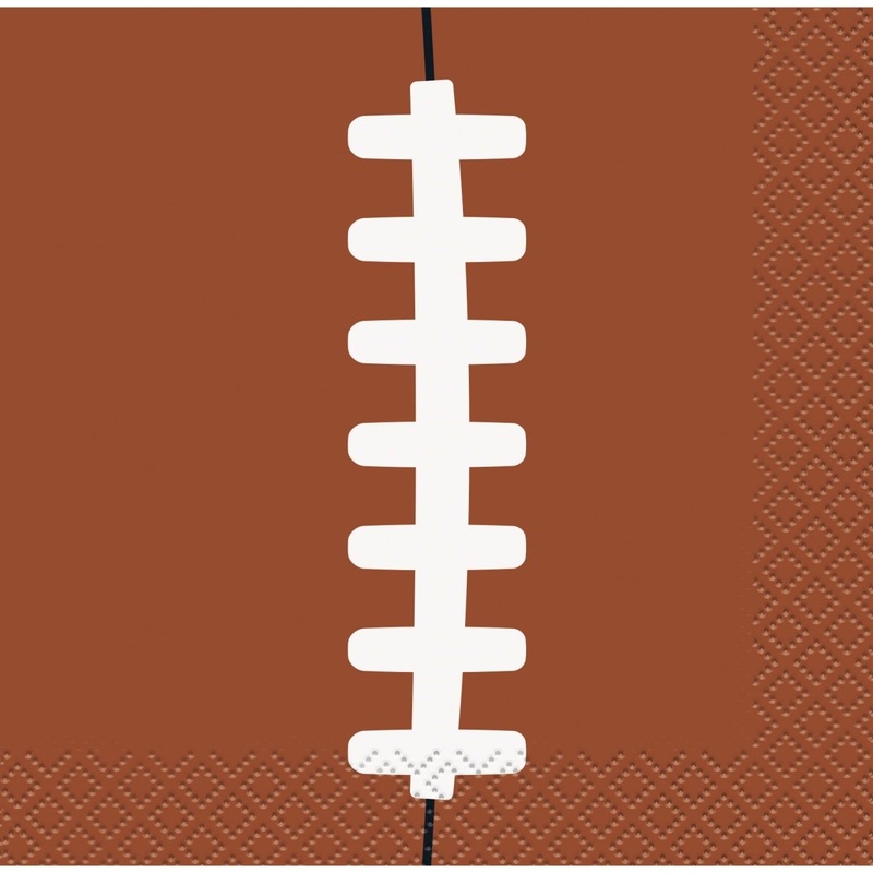Football Small Beverage Napkins, 16 Count