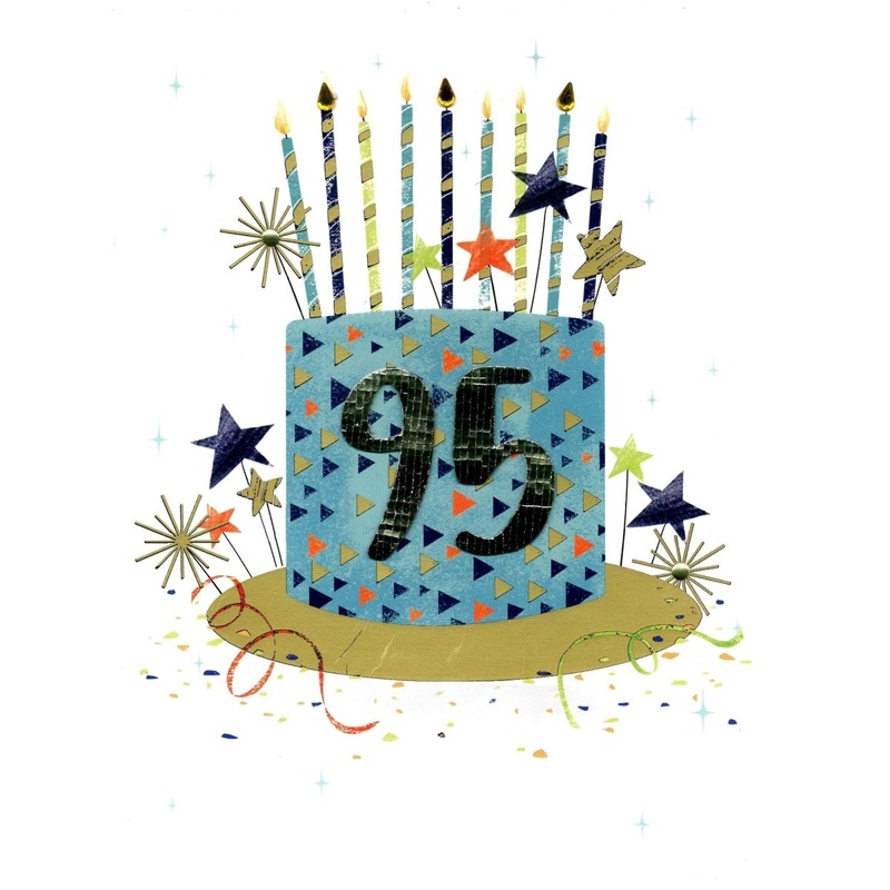 Giant 95th Birthday Card, 9 x 12 Inches, 1 Count