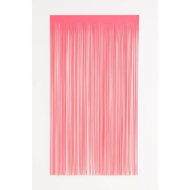 Neon Pink Fringe Curtain, 1 Count