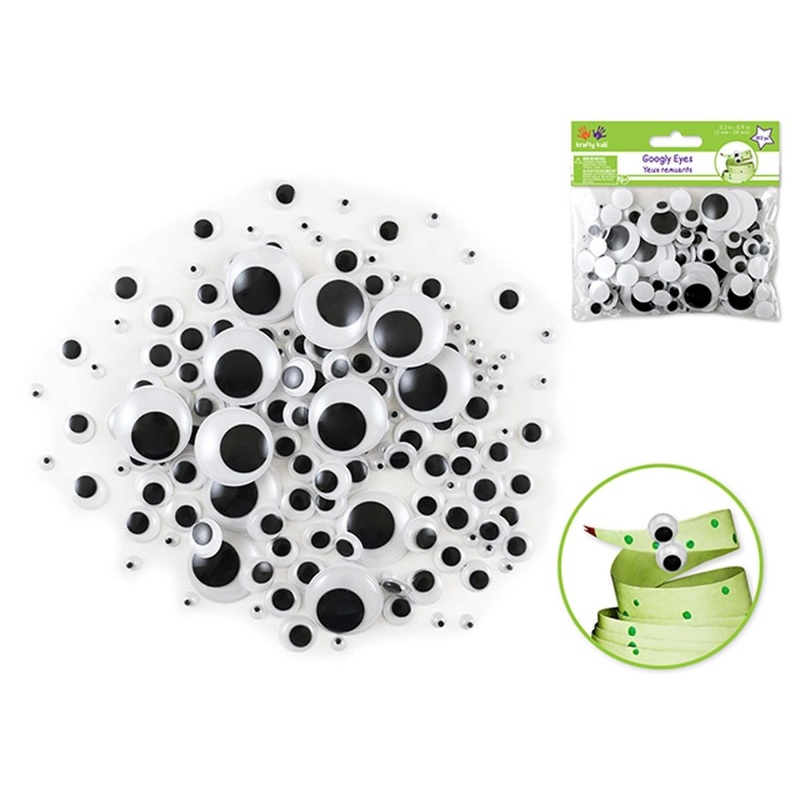 Paste-On Googly Eyes, Assorted Size, 1 Count