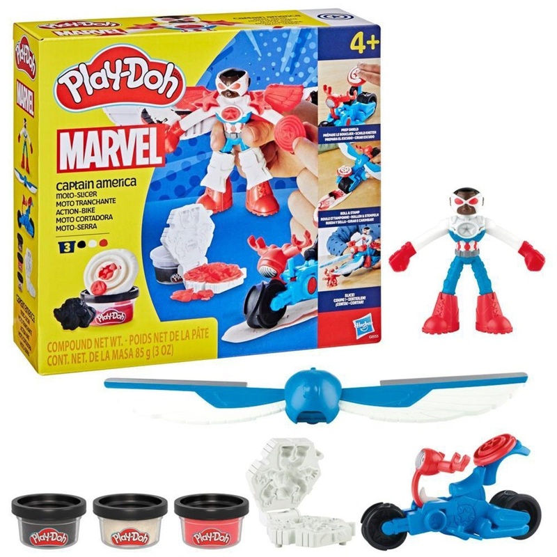 Play-Doh Captain America Moto-Slicer Playset, 1 Count