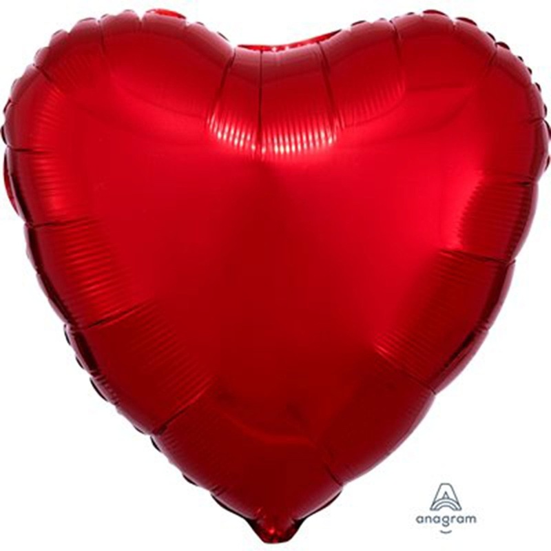 Red Heart Shape Foil Balloon, 18 Inches