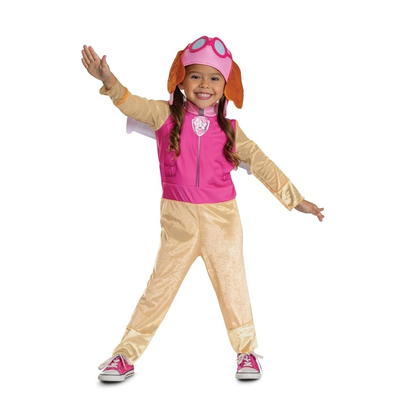 Skye Classic Costume for Toddlers, Paw Patrol, Jumpsuit with Wings and Headpiece 12-18M