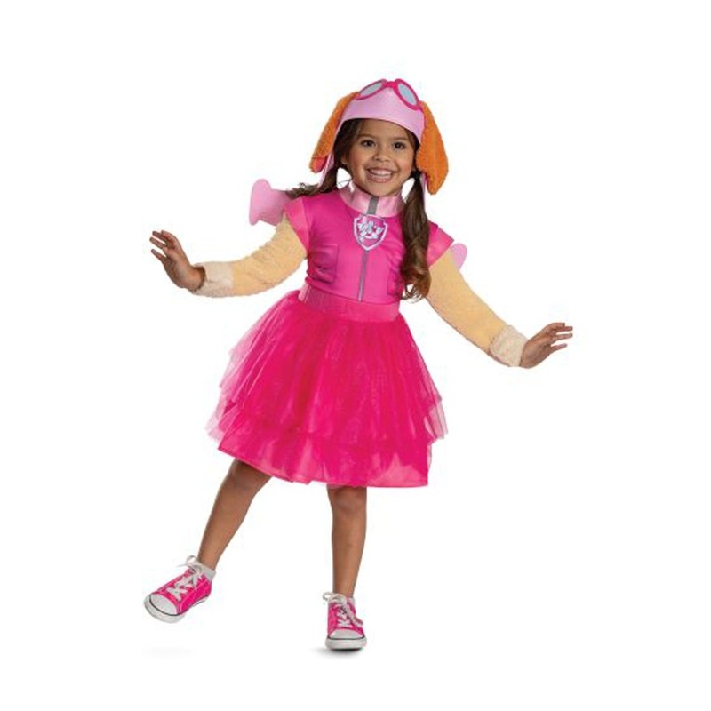 Skye Deluxe Costume for Toddlers, Paw Patrol, Dress with Pack and Headpiece 12-18M