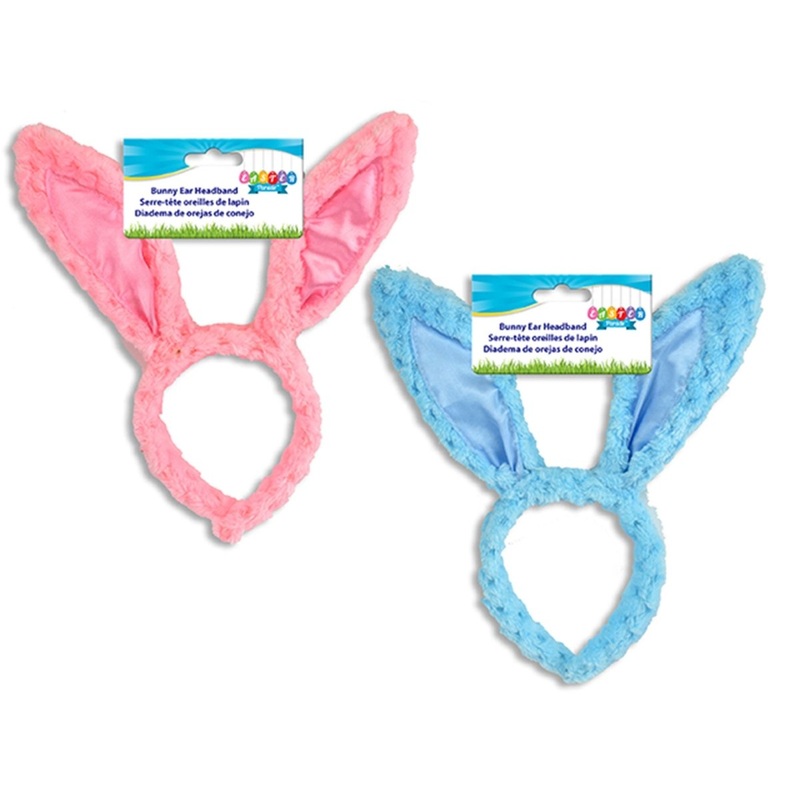 Soft Plaid Plush Easter Bunny Ears Headband, 10.25 Inches, Assortment, 1 Count