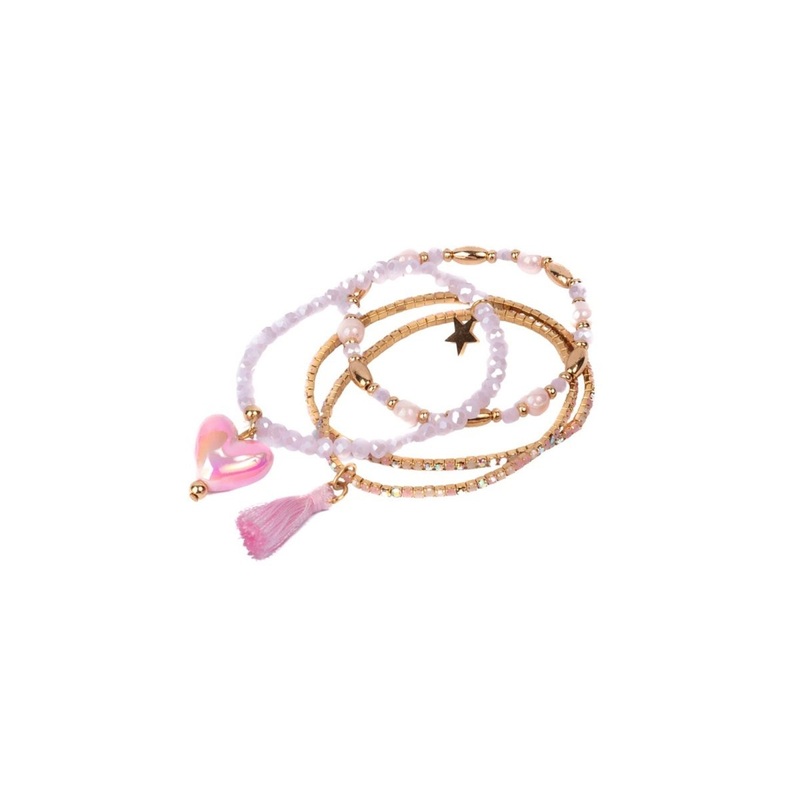 Boutique Luminescent Love Bracelet Set, 4 Count