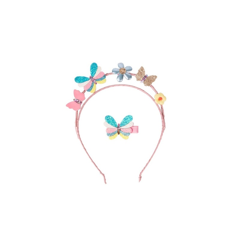Butterflies For Days Headband And Clip for Kids, 1 Count