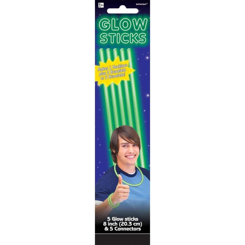 Glow Sticks - Green 8 In. 5/pkg.