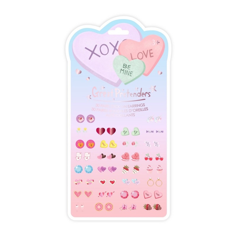 Heart Sticker Earrings, 30 Count