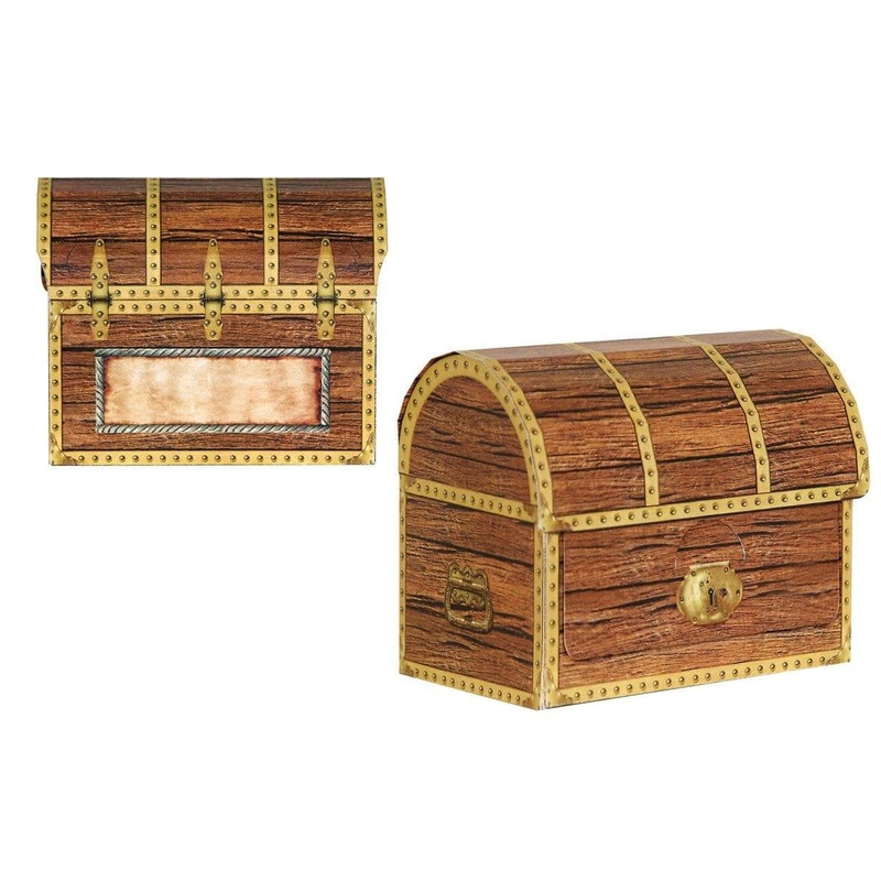 Pirate Treasure Chest Favor Boxes, 4 per Package