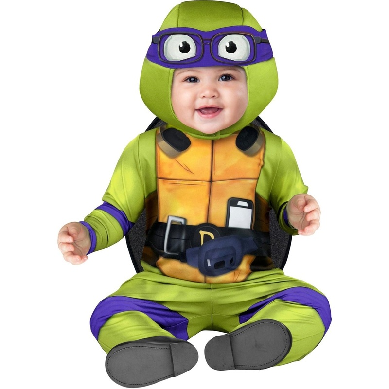 Teenage Mutant Ninja Turtles Donnie Costume for Babies, Jumpsuit, Shell and Hood S