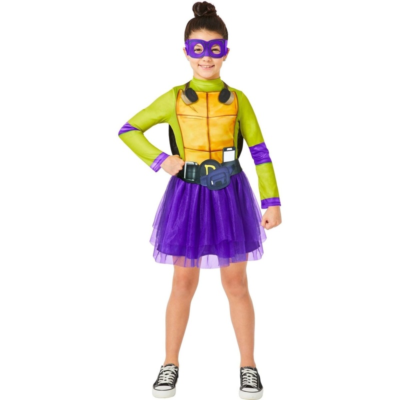 Teenage Mutant Ninja Turtles Donnie Costume for Kids, Dress, Shell, Belt and Mask S