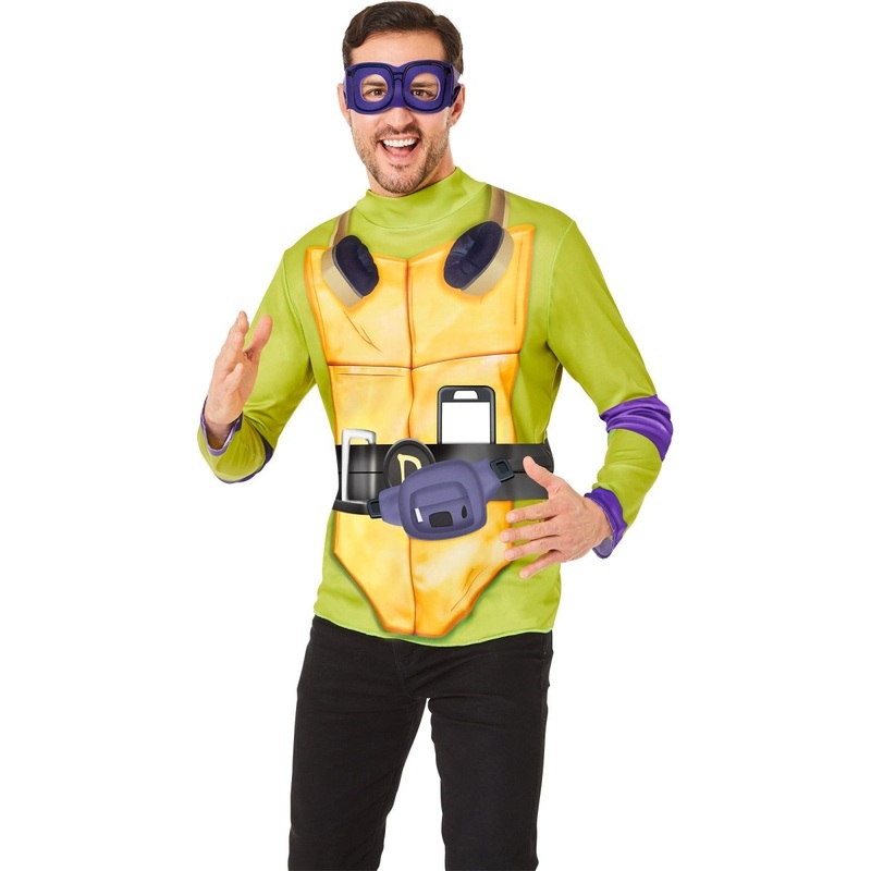 Teenage Mutant Ninja Turtles Donnie Wear Kit for Adults, Shirt and Mask OS